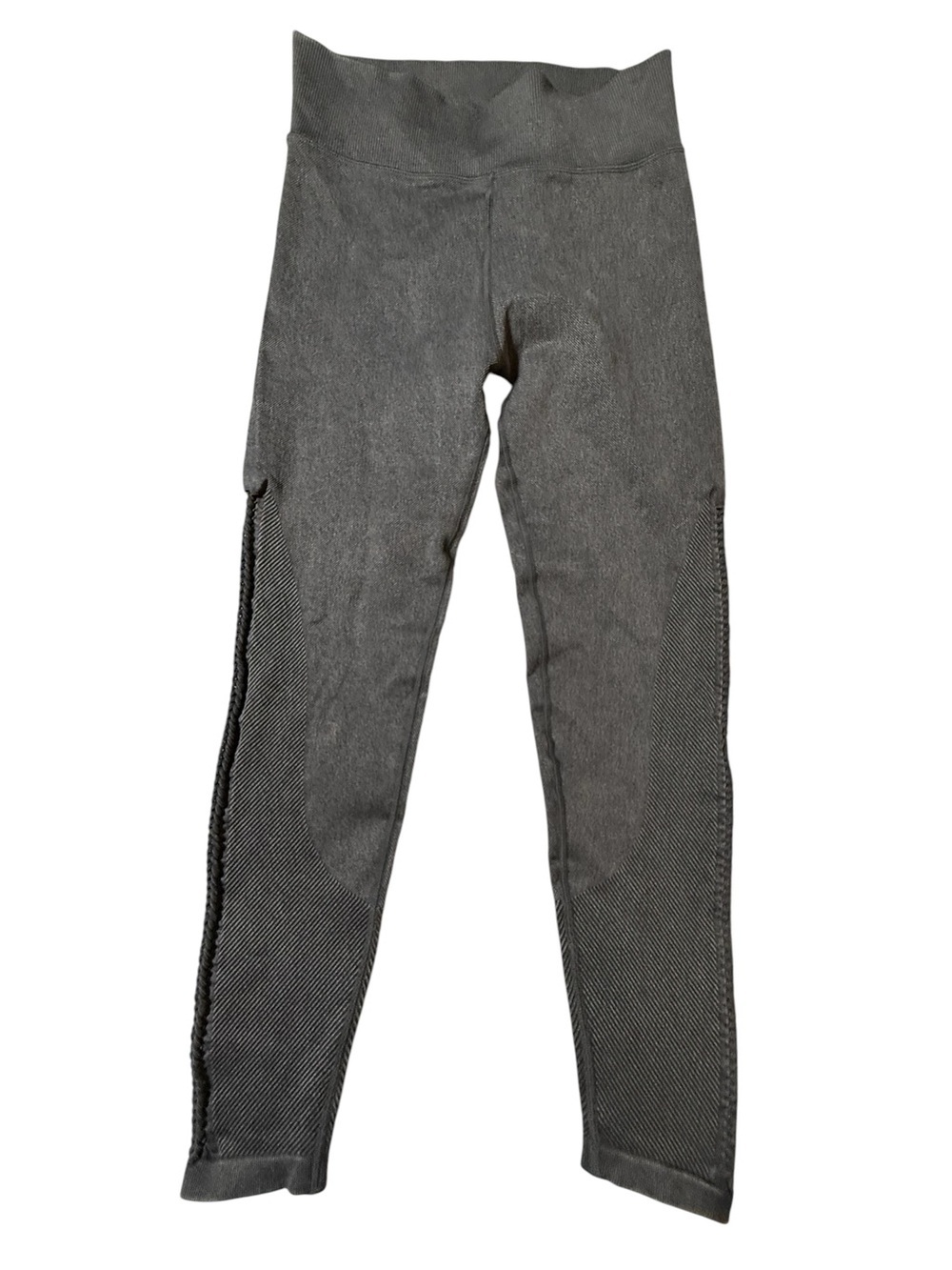 Aerie Offline Seamless Macrame Leggings Gray High Waisted Ribbed Yoga Pants M